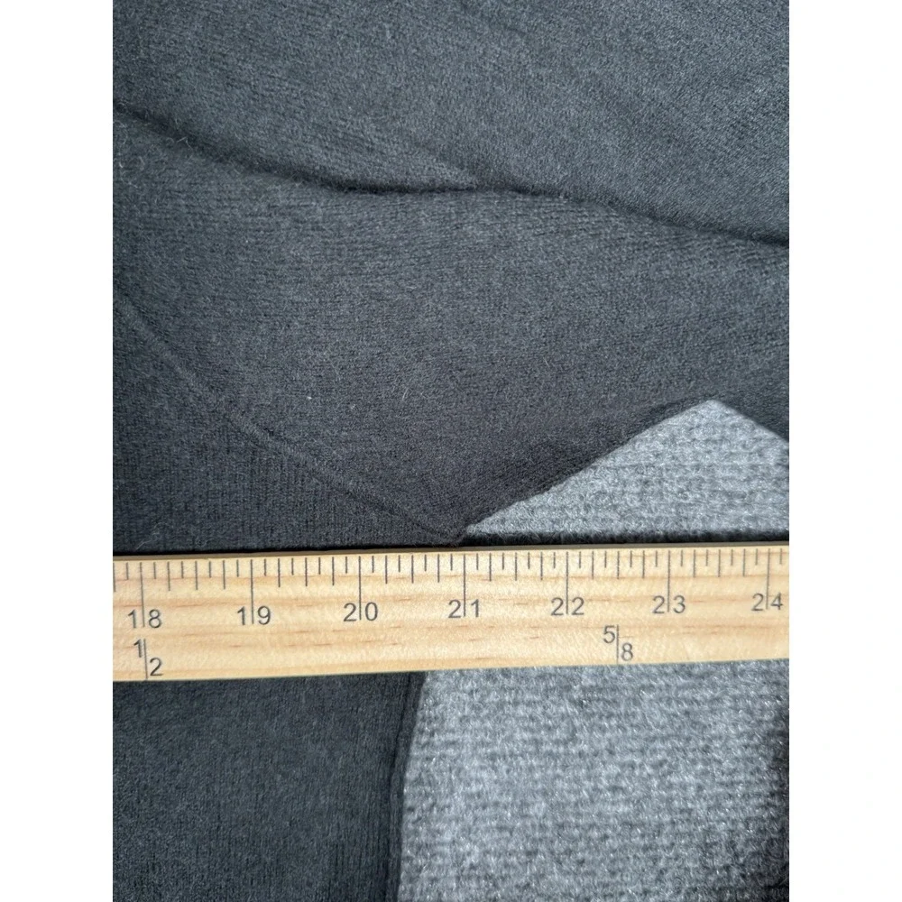 North Face Sweater Mens Medium Long Sleeve 1/4 Zip Black Wool  Pullover